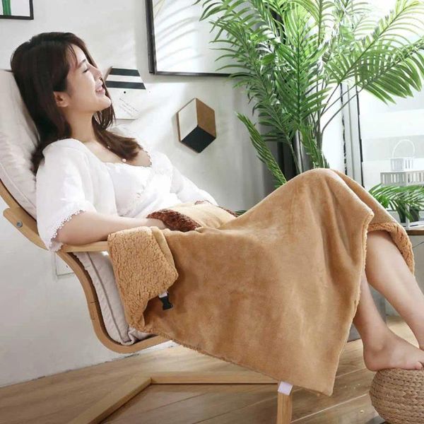 Cobertores 60x80cm Clanta elétrica USB Shawling Shawl Throw Knee Knee Feet Leand Lat mais quente Aquecedor Carpete de inverno aquecido