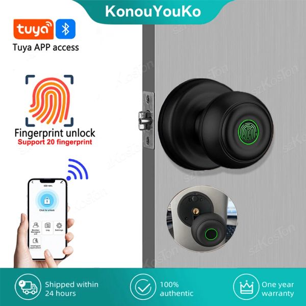 Lock Tuya Smart Door Lock Smart Home Biometrische Fingerabdruck -Lock Bluetooth App Steuerelement Elektronischer Schließfach Keyless Sicherheitsschutz