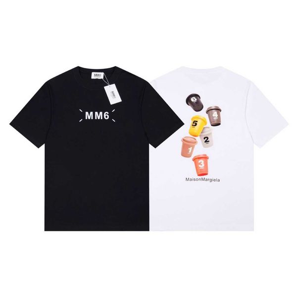 MM6 Majira Modemarke T-Shirt 24SS Runway Gedenkfleisch Frühling/Sommer kurzärmeliger reines Baumwolldruck für männliche und weibliche Paare