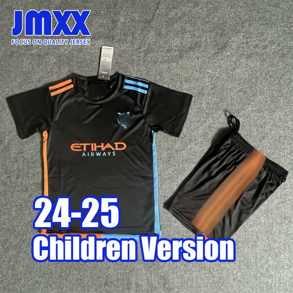 JMXX 24-25 New York City Çocuk Futbol Formaları Kit Kid Üniformaları Jersey Futbol Gömlek 2024 2025 Top ve Şort Çocuk Versiyonu