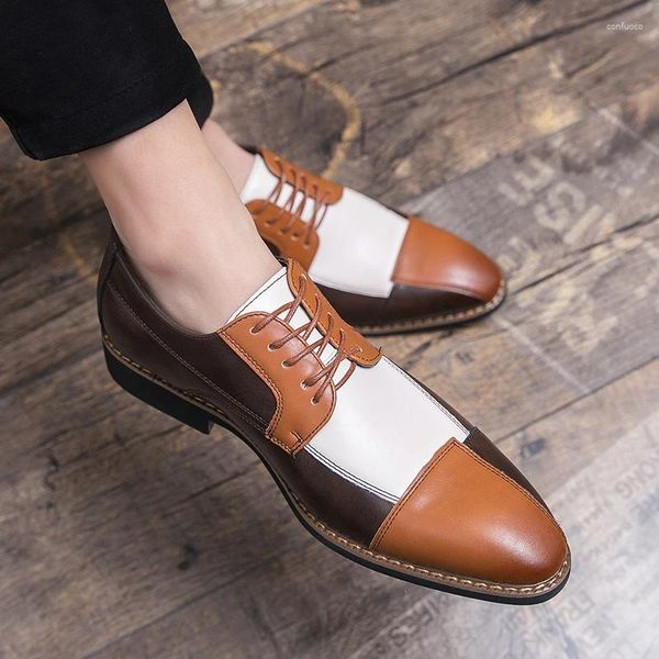 Casual Shoes Мужская кожаная модная модная модная модная платье для модного бизнеса 38-48