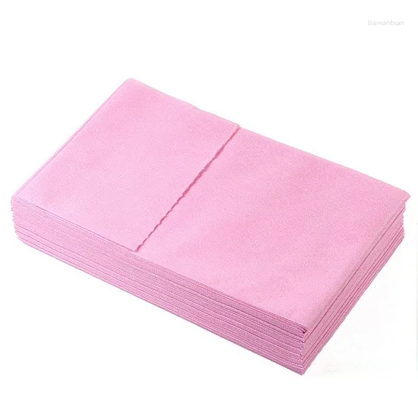 Conjuntos de roupas de cama 10heets Pink Soft descartável Cama de massagem lençol plano Folha de tampa para acessórios de uso doméstico C10