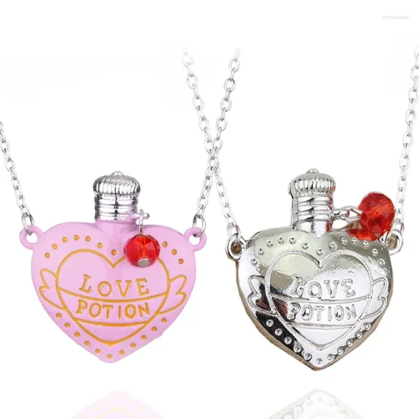 Le collane a sospensione adorano la pozione piccola collana bottiglia Peach Heart