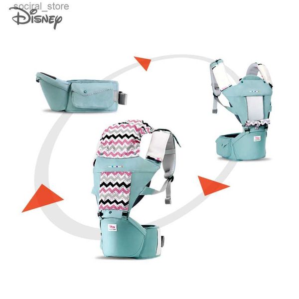 Trägerschlingen Rucksäcke Baumwolle Babyträger Kind Hip Sitz Taillenträger vorne mit ergonomischen Känguru-Schlinge für Babyreisen 0-36m L45