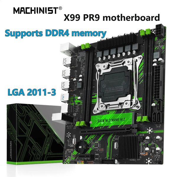 Machinist X99 PR9 Motherboard LGA 20113 SET Support Kit Xeon 2680 2690 V3 V4 ЦП процессора процессора память USB30 NVMESATA M2 240326