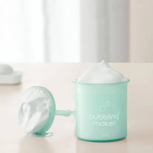 Limpador de espuma de dispensador de sabão líquido para lavagem de chicote para a pele facial fácil de usar ferramentas de cuidados com a pele mulheres