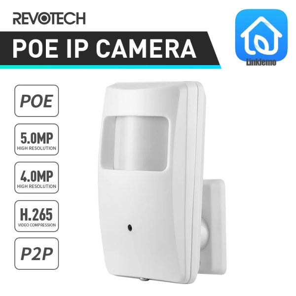 Камеры Revotech 940NM PIR IP Camera POE 5MP 4MP Night Vision Mini Indoor 18 IR светодиод Onvif H.265 Система безопасности видеоролик видео