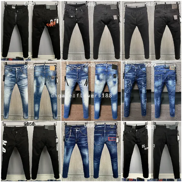 Jeans maschile a361 cucitura classica micro buca rimbalza