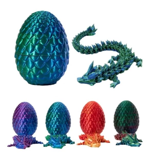 3D -gedruckte Dragon Egg Dragon Geschenkset Edelstein Dragon Ornament Interieur Dekoration Gothic Style Dekoration Desktop Dekoration