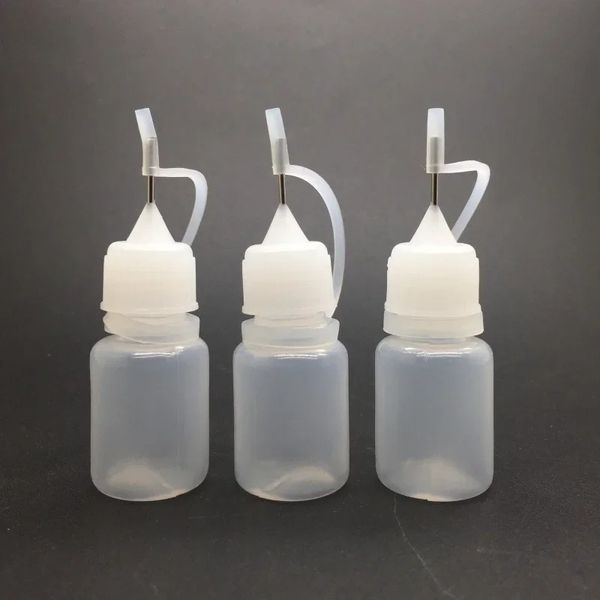 2024 10 ml/3/5pcs Nadelspitze Flasche Durchströmende Applikatorflaschen Kleberflaschen zum Malen spitzem Mundölflaschen -Make -up -Werkzeugen sicher hier