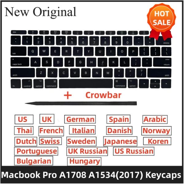 Casos Substituição CAPS CAPS US UK SP FR GR DK IT RU JP LAYOUT SWISS PARA LIVRO PRO RETINA A1708 (A1534 2017) TECHAS DE TELHAS