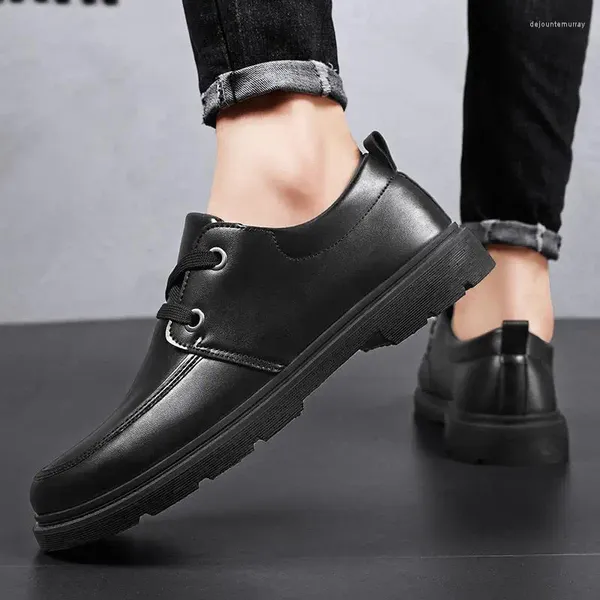 Одевать туфли мужская осенняя дышащие кроссовки 2024 Модные повседневные доски густые дно мальчики белые
