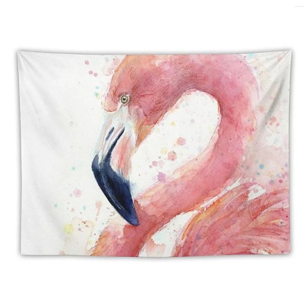 Wandteppiche Flamingo Aquarell Wandteppich für Schlafzimmer Dekorative Wandgemälde Haus