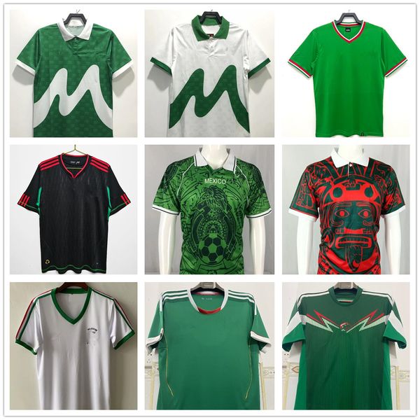 1970 86 94 95 Blanco Retro Soccer Trikot 98 10 12 14 Hernandez Guardado Ochoa Custom Retro Football Trikot