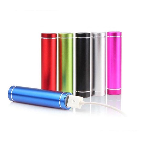 Banche di alimentazione del telefono cellulare banca portatile 2600 mAh in lega di alluminio mini potenze mobili che ricaricano batteria con pacchetto al dettaglio drop drop Phon DHRZ8