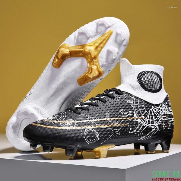 Sapatos de futebol americano unissex homens crianças chuteiras ao ar livre boots tênis de tênis respiráveis spikes de futebol de futebol de futebol 34-46