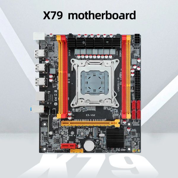 Материнские платы X79 Материнская плата компьютера NVME M.2 SSD LGA 2011 Компьютерные процессоры Материнская плата PCIE 16X Поддержка памяти DDR3 4*Интерфейс SATA2.0