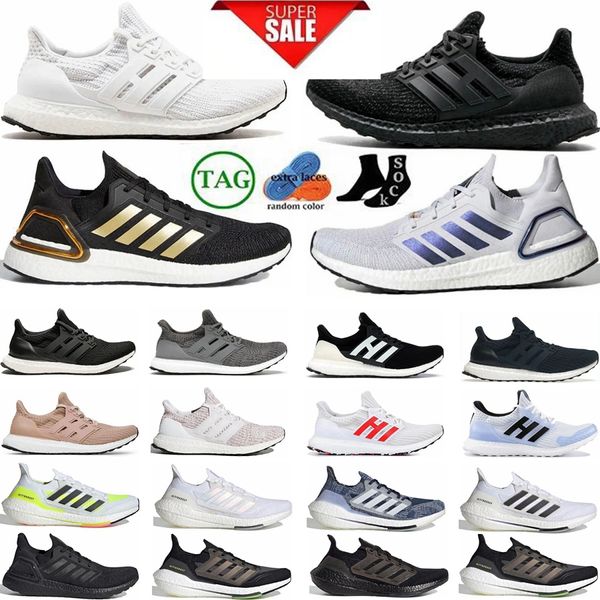 Sneakers Ultraboosts 20 UB 21 Sportschuhe Männer Frauen Ultra 4.0 5.0 6.0 CORE Triple Black White Jogging Dash Grau Solar Blue Metallic Tech Tennis Designer Sneakers V66