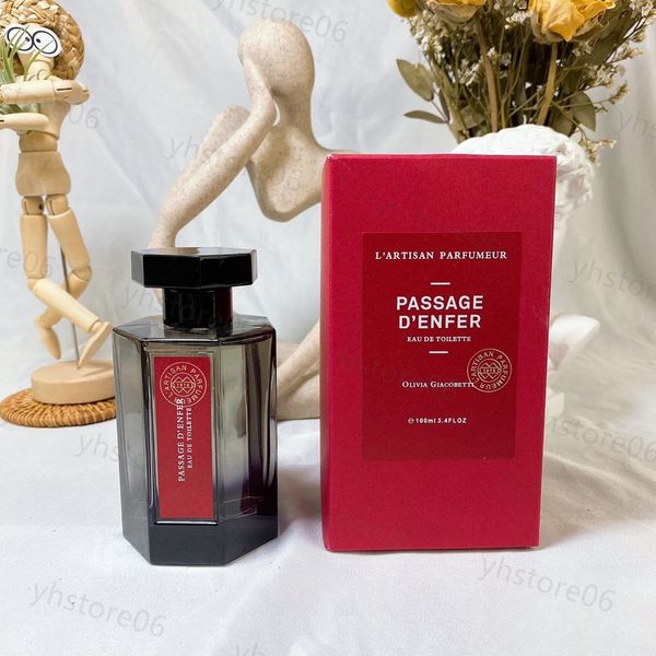 Alta qualidade L'Artisan Parfumeur 100ml Perfume Colônia Fragrâncias para mulheres Mens Passage d'Enfer com bom cheiro de parfum duradouro