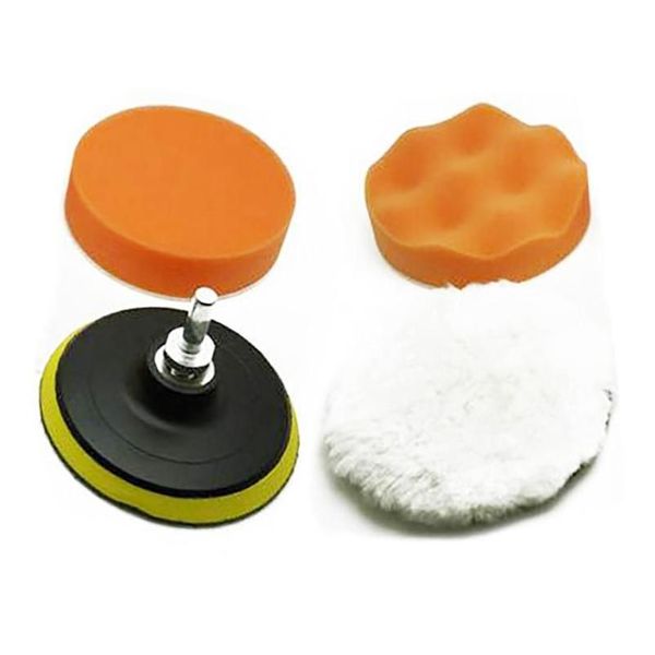 Продукты по уходу за продуктами защиты транспортных средств 1Set Car Buffing Pads Kit Sponge Foam Posher Buffer Buffer Set Set Disp Wash Tool для PlockerCare Drop OTEJ3