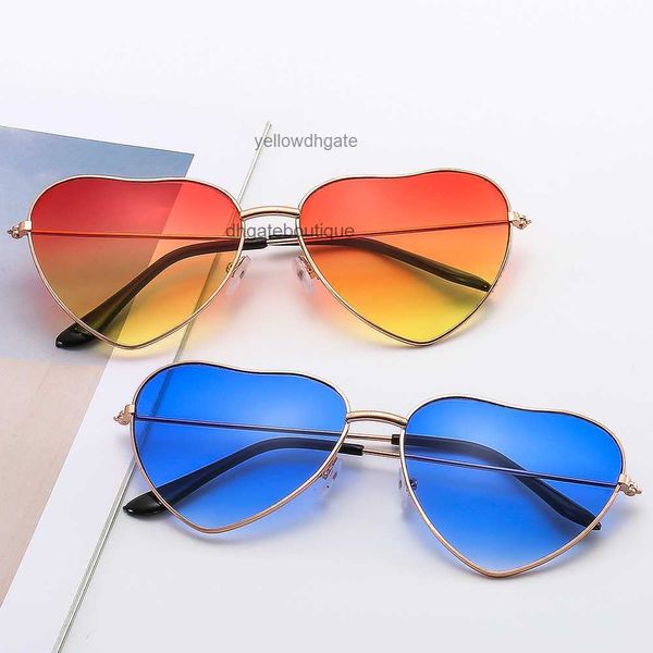 Óculos de sol do New Metal Love Peach Heart Ocean Sheets Ocean Sunglasses Sun Modans Sunglasses 014