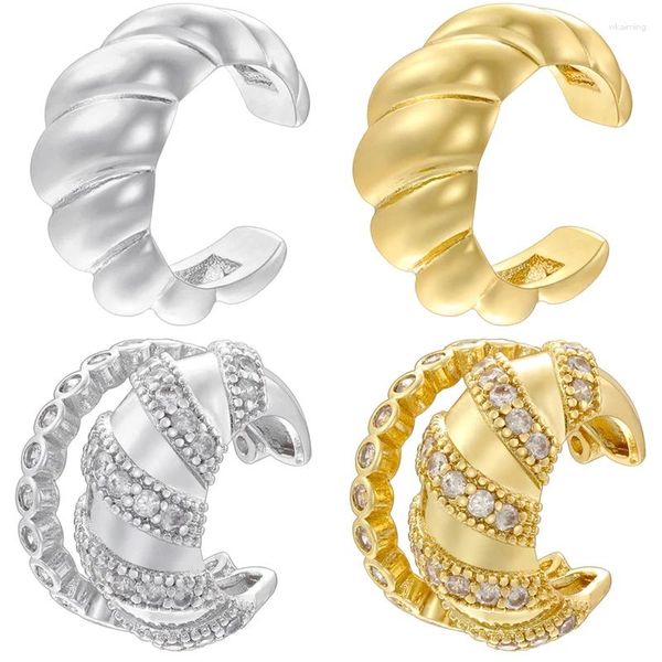 Orecchini schienali zhukou 2 clip orecchio regolabile zirconia cubica estate falsa perforata all'ingrosso: VE1308 VE1309