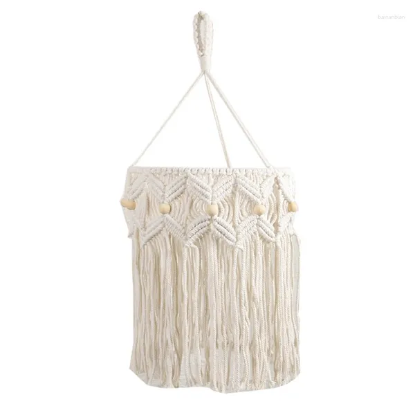 Taquestres Macrame Lamp Shade Boho Tapeçaria pendurada Tampa de luz pendente para Dropship