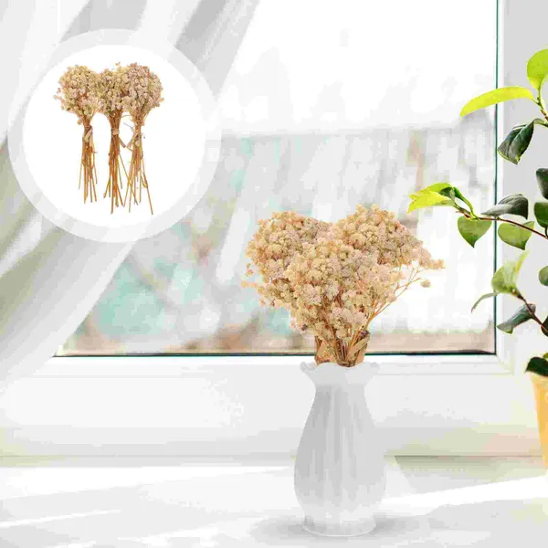 Flores decorativas 3 cachos decoração de sala decoração de casas decorações casas mini plantas artificiais