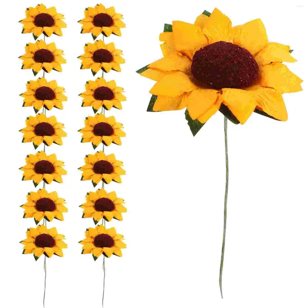 Fiori decorativi 100 pezzi simulati decorazioni per matrimoni di girasole simulazione Regalo di carta Festa fai da te artificiale