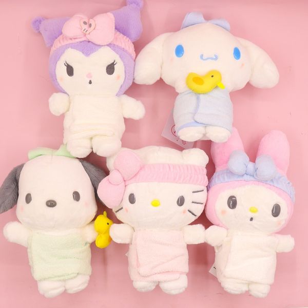 Série de toalhas de banho japonesa Kuromi Yuki Leti Pudding KT Pingled Pinging Doll Pingente