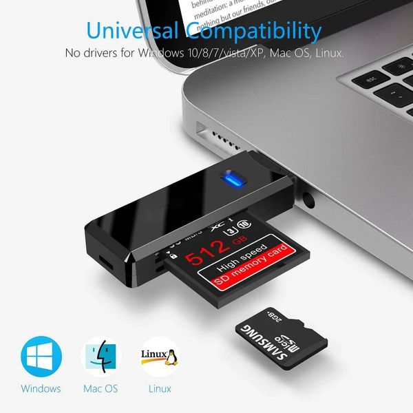 Yeni TF SD Kart Okuyucu USB 3.0 KardReader Micro SD Kart USB ADAPER Akıllı Kart Okuyucu Memorer Lector de Tarjetas Laptop Aksesuarları- USB için