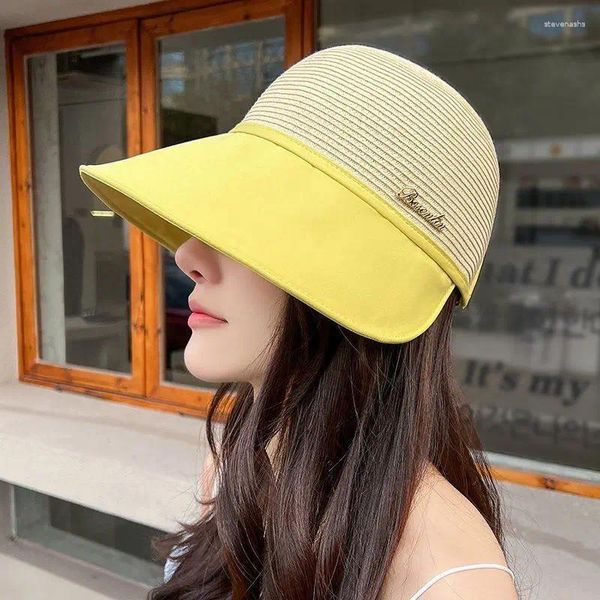 Cappelli larghi brim coreani big sun cappello da donna da donna per la protezione solare esterna della moda raspelli casual gustide beach women