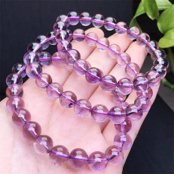 Figurine decorative 8mm Ametista naturale e Citirne Quartz Bracciale gemma di gemma Crystal Reiki Healing Fengshui Gioielli Gift 1PCS 1PCS