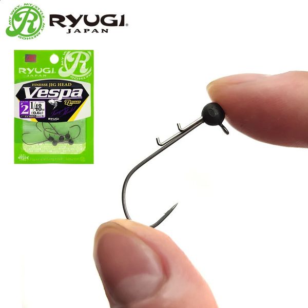 Ryugi Tungsten Resin Jig Testa Finezza Finesse Gancio gancio per la pesca ad esca Jighead Ganci Accessori per la pesca Accessori morbidi Desca 240328