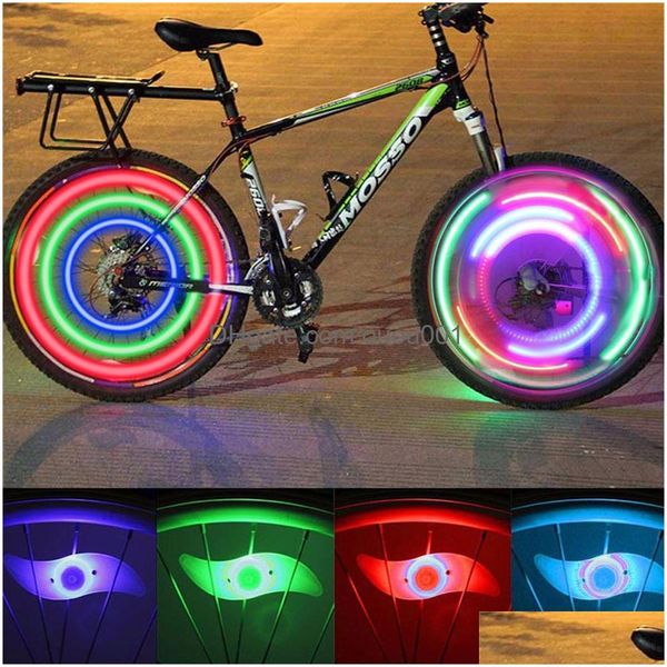 Fahrradlichter 3 Beleuchtungsmodus LED Neon Fahrradrad Speichen Lichter wasserdichtes Farbsicherheitswarnung Radsportzubehör Drop -Lieferung Sport Dhqyj