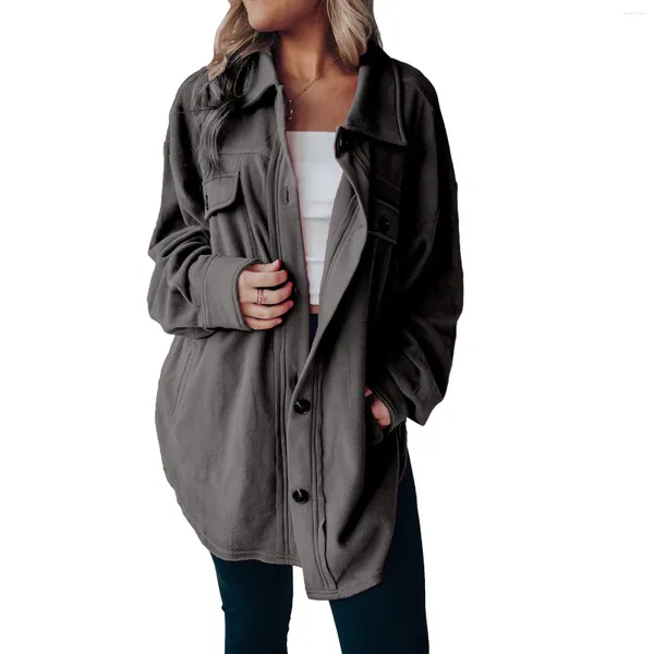 Damenjacken Frühling und Herbst Feste Farben Doppelgeschäft Casual Jacke für Frauen Kleidung Fashion Anorak