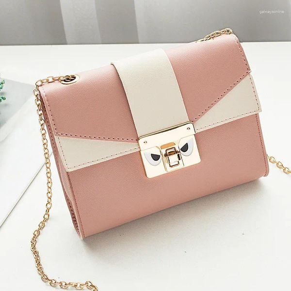 Umhängetaschen Kontrastbeutel Deckung Damen Small Square Cute Metal Crossbody Mobile Handy Coin Geldbörse Kette Handtasche