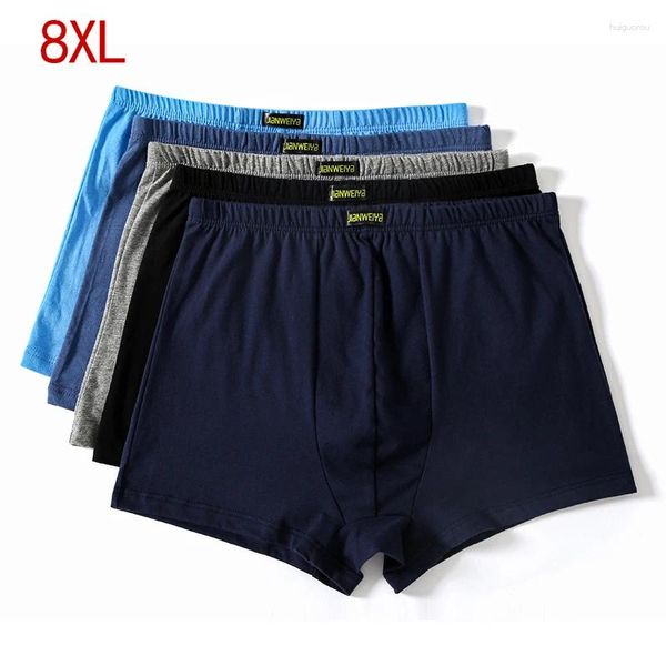 Underpants Belts Fat Big Yards Big Yards Men Plus Tamanho 5xl 6xl 7xl 8xl grande machado de algodão masculino boxers Culotte #NY34