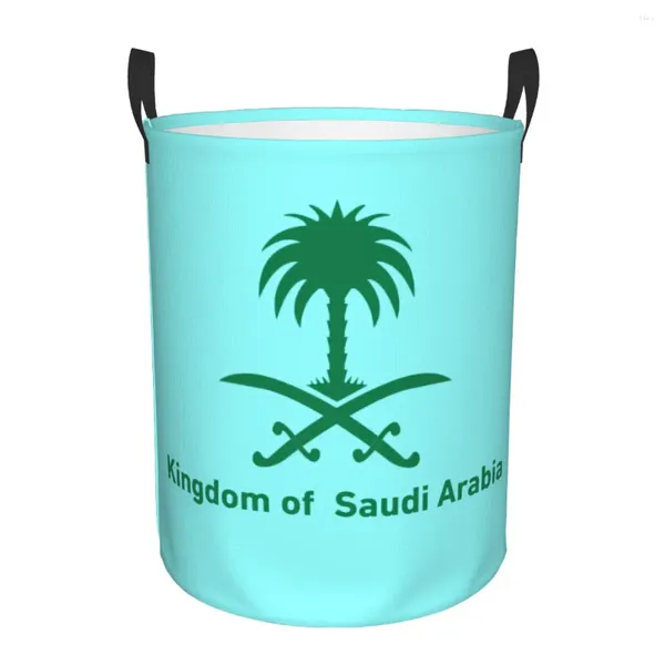 Wäschetaschen Emblem von Saudi -Arabien 222 Korb zusammenklappbarer Kleidungskorb Spielzeug Organisator Aufbewahrungsbehälter