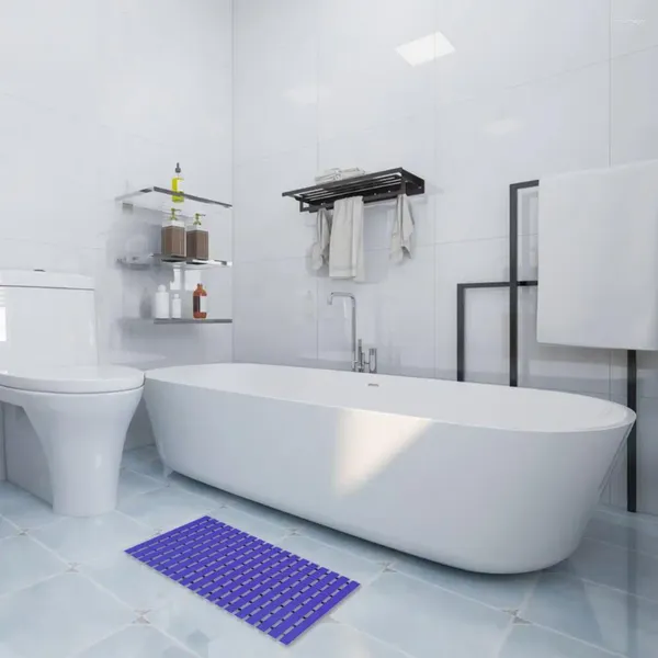 Badmatten Nicht-rutsches Badezimmer Mattenboden PVC-Dusche mit Abflusslöchern wasserdicht für schnelle Sicherheit