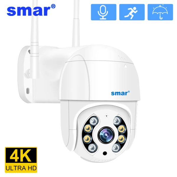 Câmeras 5mp 8mp 4k WiFi PTZ Câmera H.265 Rastreamento automático Detecção Ai Câmera IP sem fio externo 2MP 4x Zoom digital OnVif Security Kamera