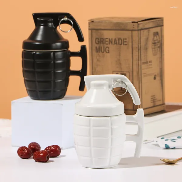 Tassen Personalisierte kreative Granate Becher Internet Promi Funny Coffee Cup Tasse Form Keramik mit Deckel