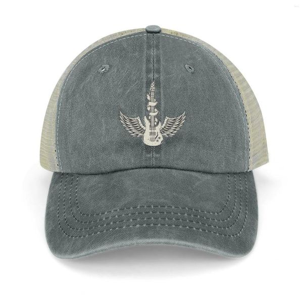 Beretti les Gibson Guitar Vintage Retro Logo Cowboy Hat Golf Man Cap Capo militare Gentleman Anime Mens Tennis Women's's