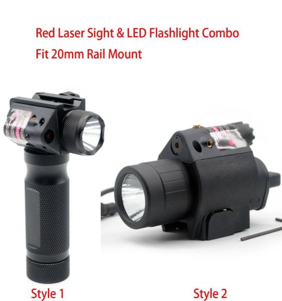 Tactical Red Laser Vista LED Flash Light Combo Lanterna ajuste 20 mm Picatinny Rail Mount 2541301