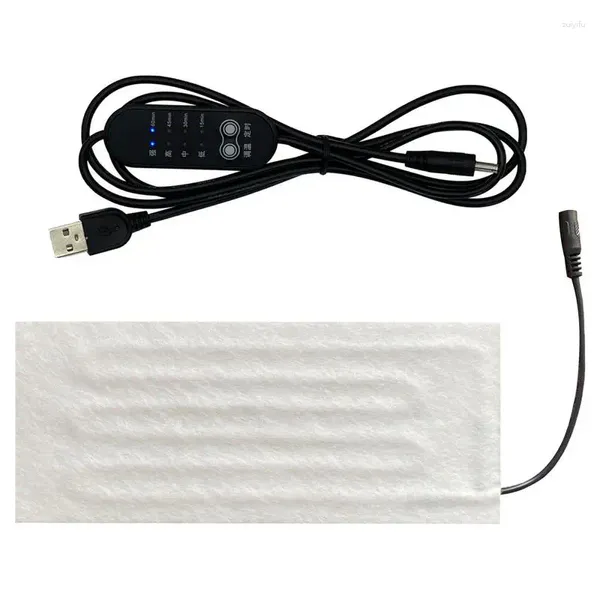 Casques de aquecimento USB de tapetes de 5V Pada de calor de fibra de carbono para jaqueta chapas elétricas Office Derro