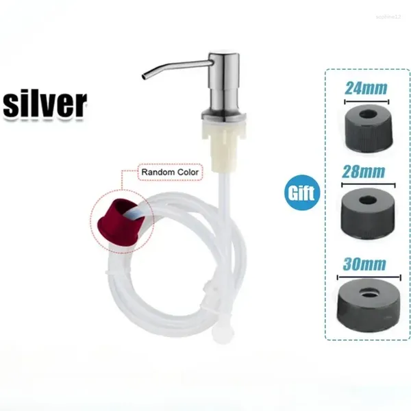 Жидкий мыльный дозатор ABS Силиконовый кухонный инструмент раковина удлинительная трубка из нержавеющей стали