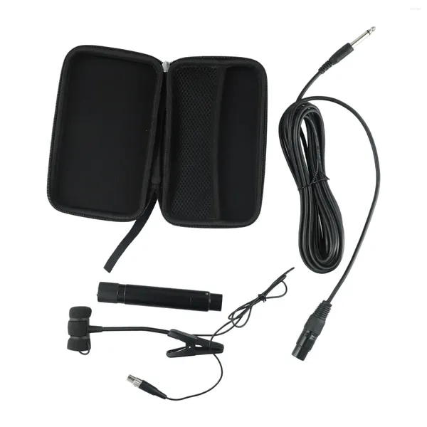 Mikrofone Portable 3 Pin 4 Kabelgebundenes SAX-Mikrofon Omnidirectional Clip-On-Design für Musikinstrumente Musikzubehör