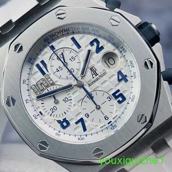 AP Brand Wristwatch Limited Epic Royal Oak Offshore Serie 26197st Dial con funzionalità di temporizzazione dell'inlay diamanta orologio meccanico per uomini