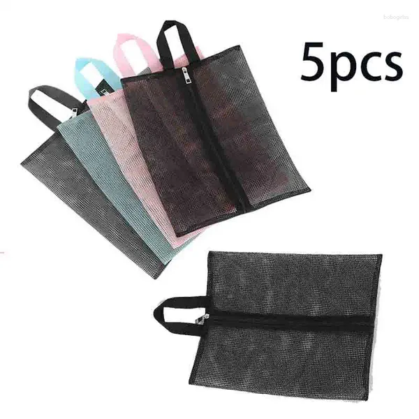 Bolsas de armazenamento Bolsa de lavagem de malha Banheiro portátil Pocket Banheiro Tarola de praia Sapatos duráveis Towerls Sundries Os organizadores da rede