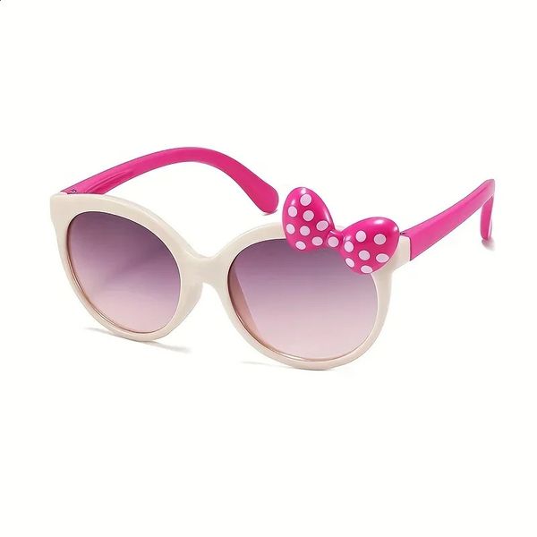 Cartoni simpatici Occhiali da sole Bowknot Girl Girls Children Hun Shade O bicchieri per arrampicarsi sugli sport all'aperto 240402